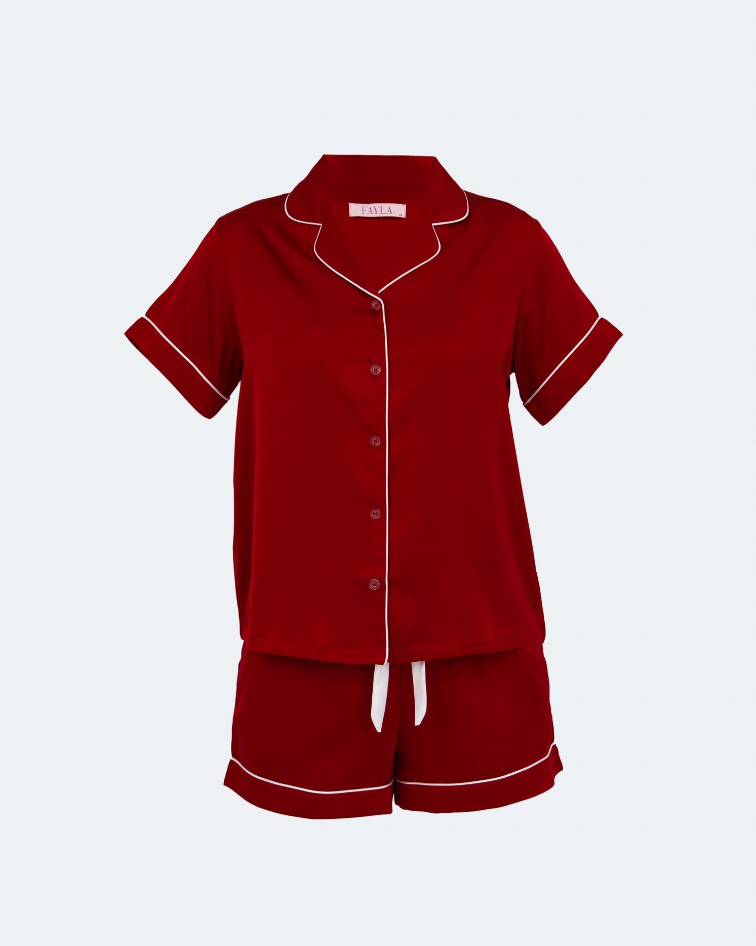 Santa Baby Red Satin Pyjamas